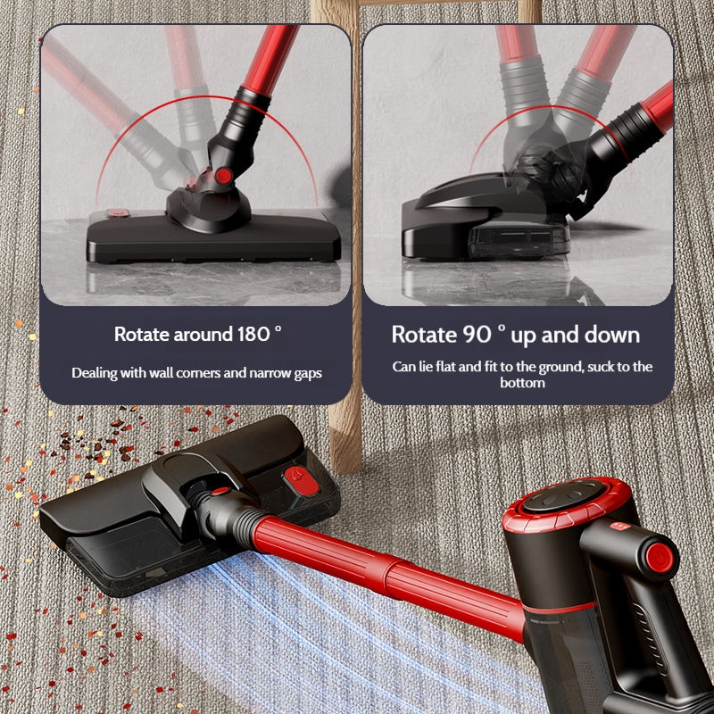 100-500W Brushless Motor Stick Vacuum Cleaners 12000pa Cordless Vacuum Mop