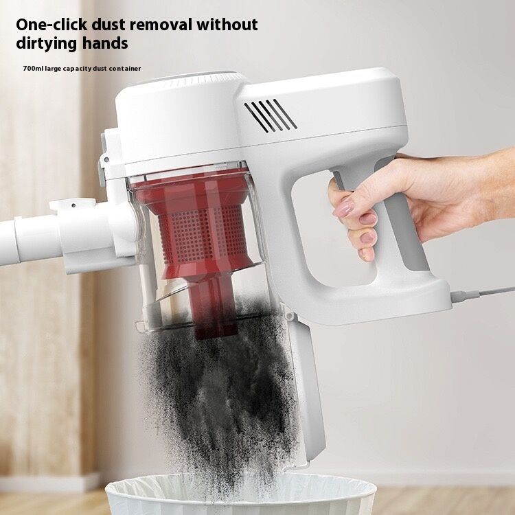 Lightweight Cordless Stick Vacuum Cleaner 500W 14kPa Suction 0.8L  White for Home Hard Floor Carpet Pet Hair