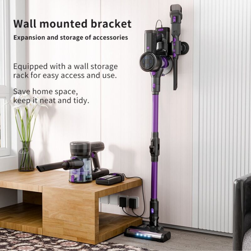250W Power Cordless Vacuum Cleaner with Brushless DC Motor and 45 Minutes Runtime for Household Use