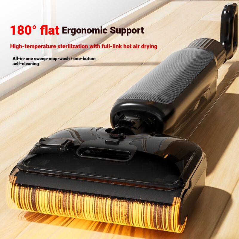 Cordless Wet Dry Vacuum Cleaner with 900ML Clean Water Tank Brushless Motor and PTC High Temperature Drying Floor Cleaner Machine