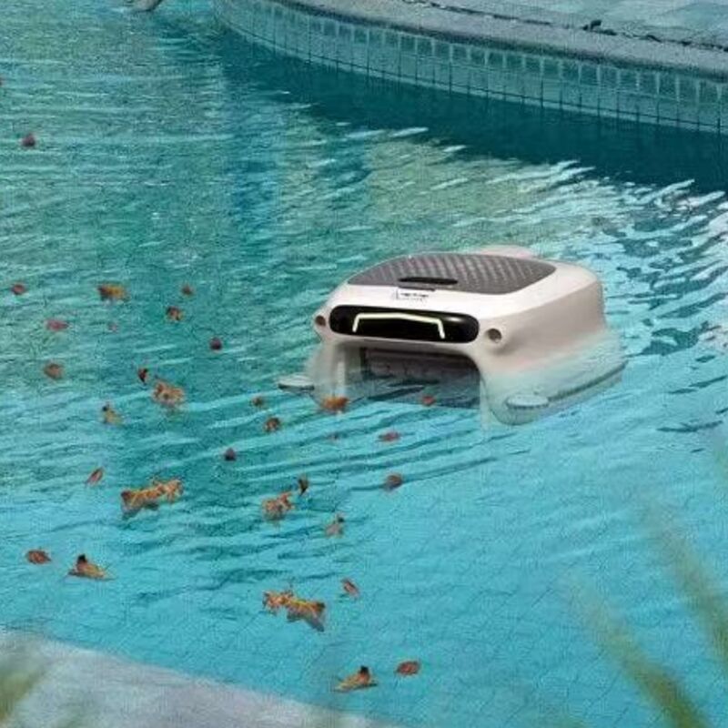 IPX7 Waterproof Floating Pool Skimmer Robot with 7800mAh Battery and 180μm Filter Mesh for Efficient Pool Cleaning