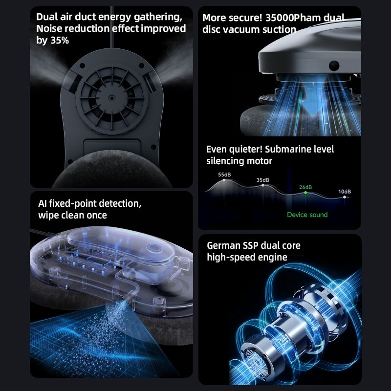 Automatic Window Cleaner with 2800-3000 Pa Suction, 26,000 rpm Motor Speed, and 30 mins Adsorption Time