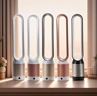 HEPA Bladeless Fan Air Purifier 40W With 8 Speed Adjustable 620L/S Airflow 90° Rotation Angle