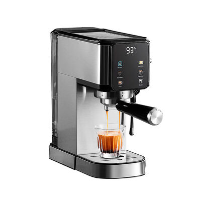 Silver Italian Espresso Machine For Home High Pressure Extraction 1L Water Tank