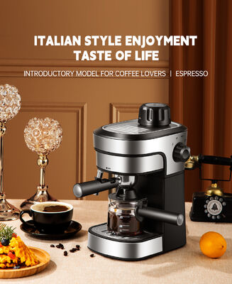 Small Italian Espresso Machine Milk Frother Integrated 800w For Office Use