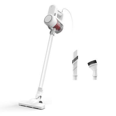 Lightweight Cordless Stick Vacuum Cleaner 500W 14kPa Suction 0.8L  White for Home Hard Floor Carpet Pet Hair